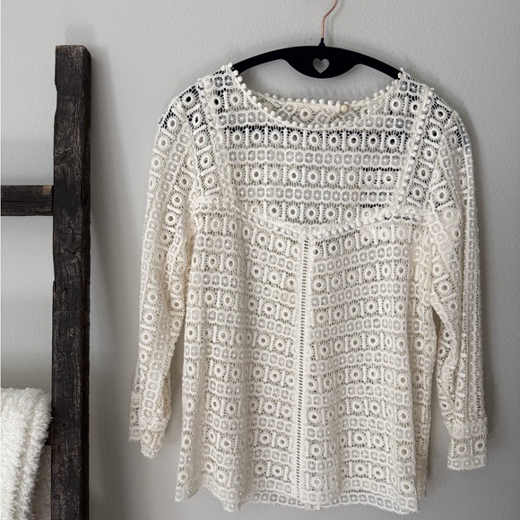 Sezane Ecru “Joss” Eyelet Blouse - Picture 3 of 5